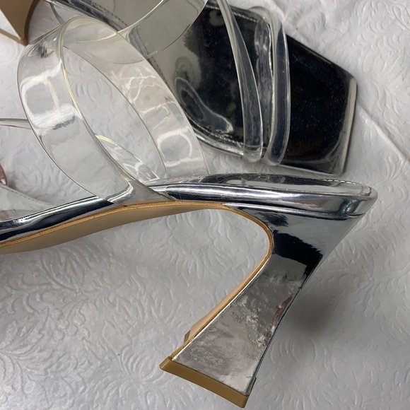 Guess Lavali Clear/Metallic Strap Sandals - Picture 4 of 6